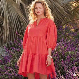 The Sundry for Evereve Anywhere Cotton Tiered Summer Dress